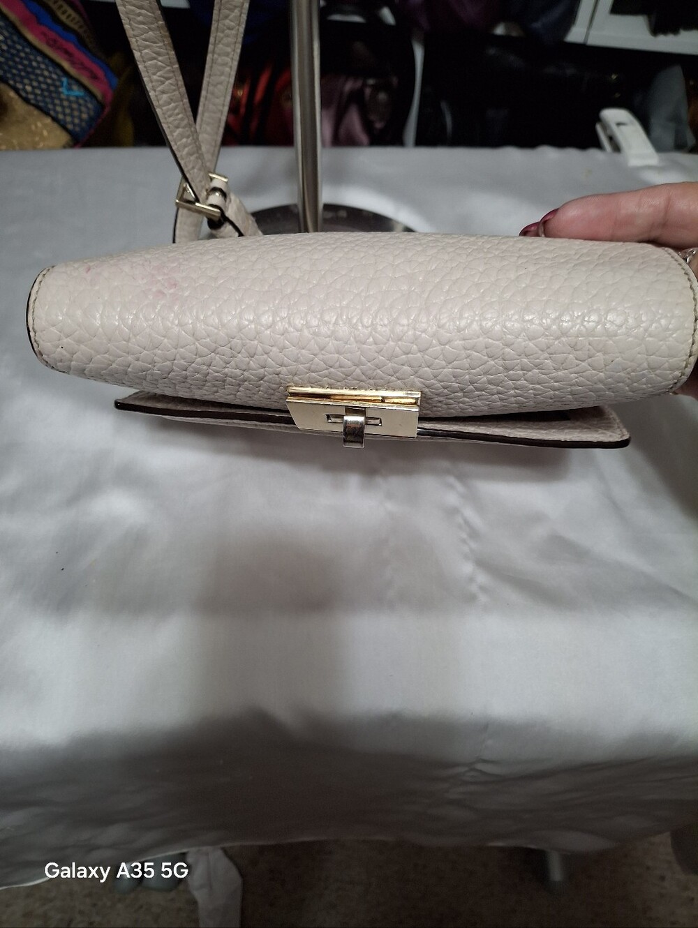 Kate Spade Everett way Merrick crossbody bag in bone 8x6 - Picture 6 of 10